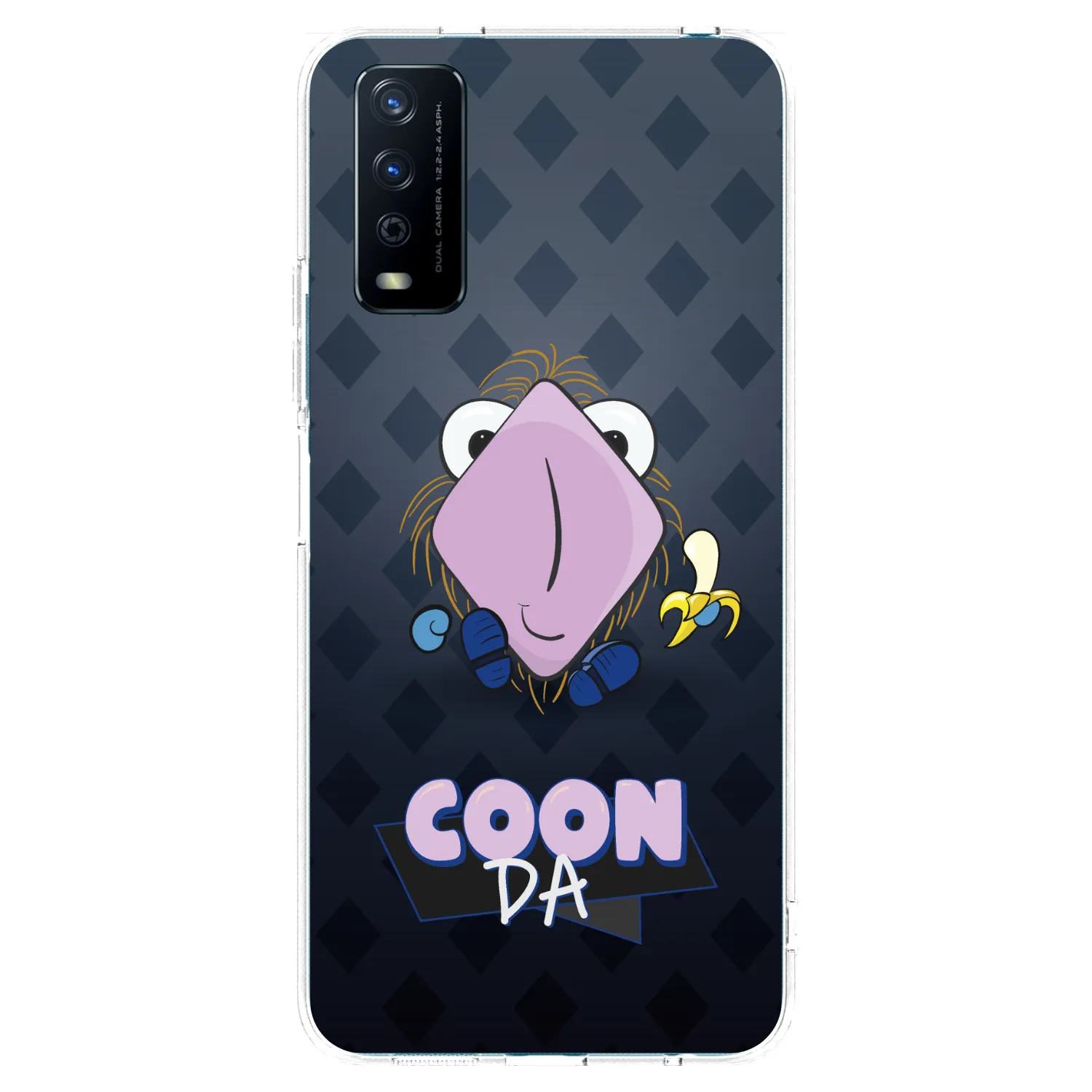 Picasee silikónový prehľadný obal pre Vivo Y11s - COONDA chlupatka - tmavá