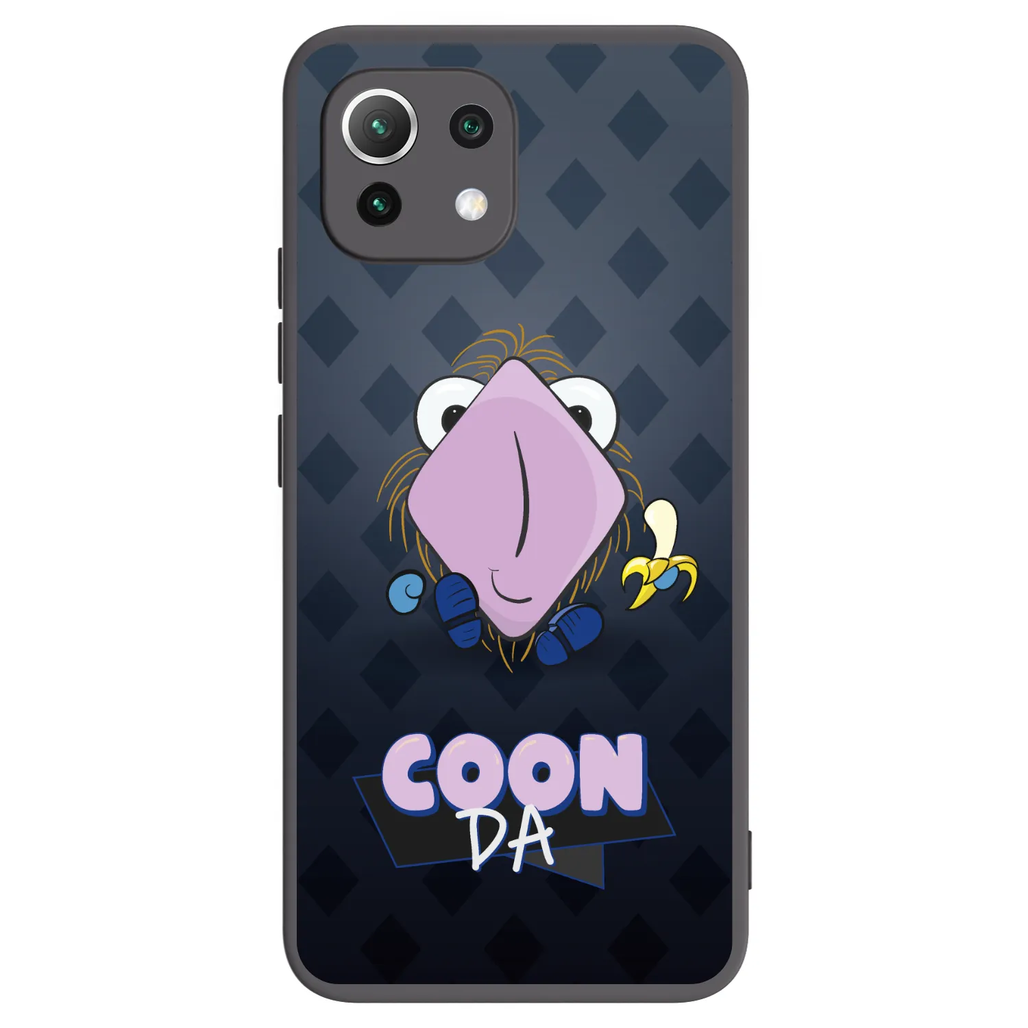 Picasee silikónový čierny obal pre Xiaomi 11 Lite 5G NE - COONDA chlupatka - tmavá