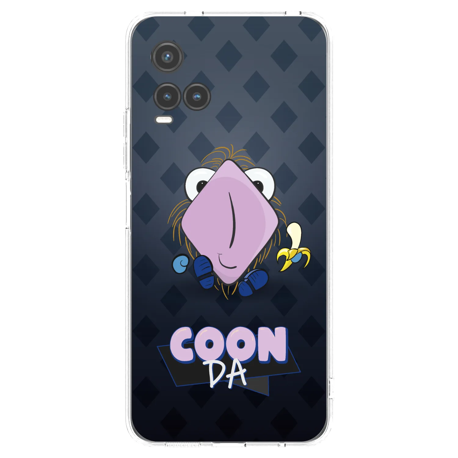 Picasee silikónový prehľadný obal pre Vivo Y33s - COONDA chlupatka - tmavá