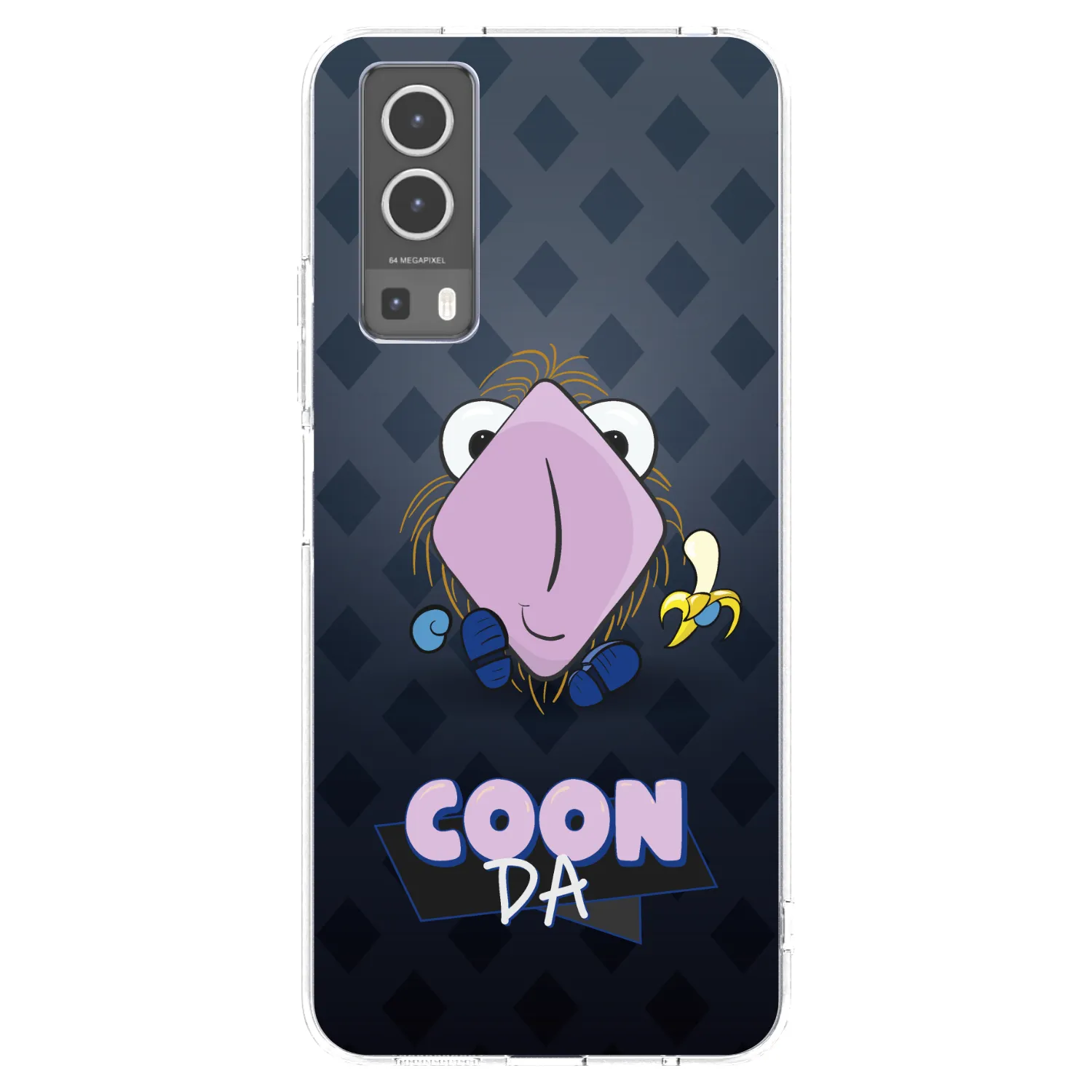 Picasee silikónový prehľadný obal pre Vivo Y72 5G - COONDA chlupatka - tmavá