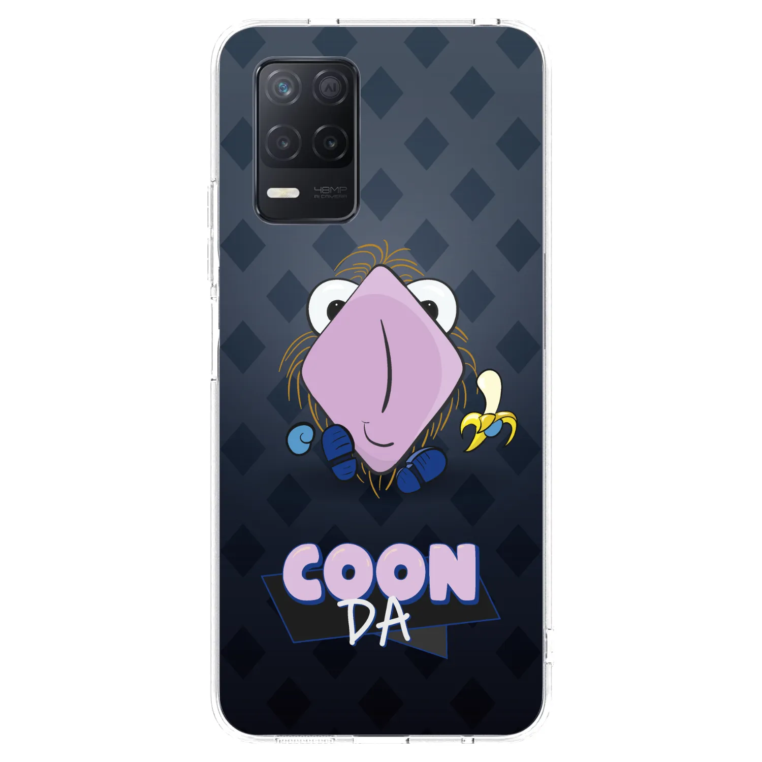 Picasee silikónový prehľadný obal pre Realme 8 5G - COONDA chlupatka - tmavá