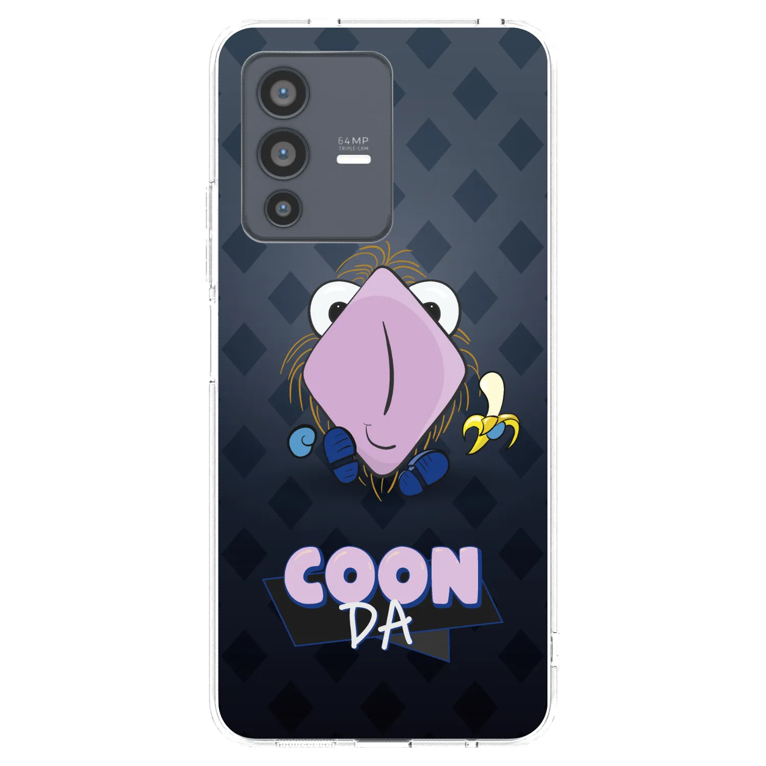 Picasee silikónový prehľadný obal pre Vivo V23 5G - COONDA chlupatka - tmavá