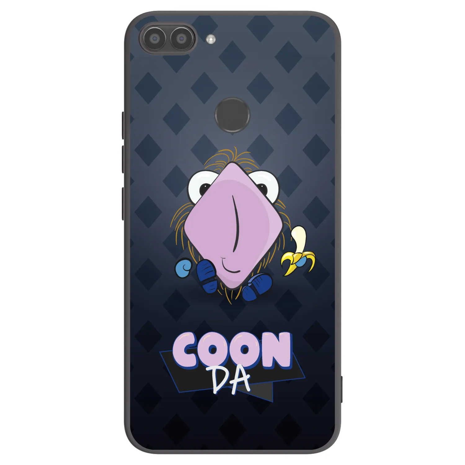 Picasee silikónový čierny obal pre Huawei P Smart - COONDA chlupatka - tmavá