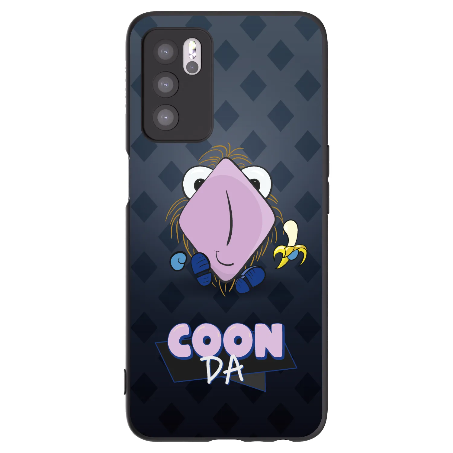 Picasee silikónový čierny obal pre OPPO A16s - COONDA chlupatka - tmavá
