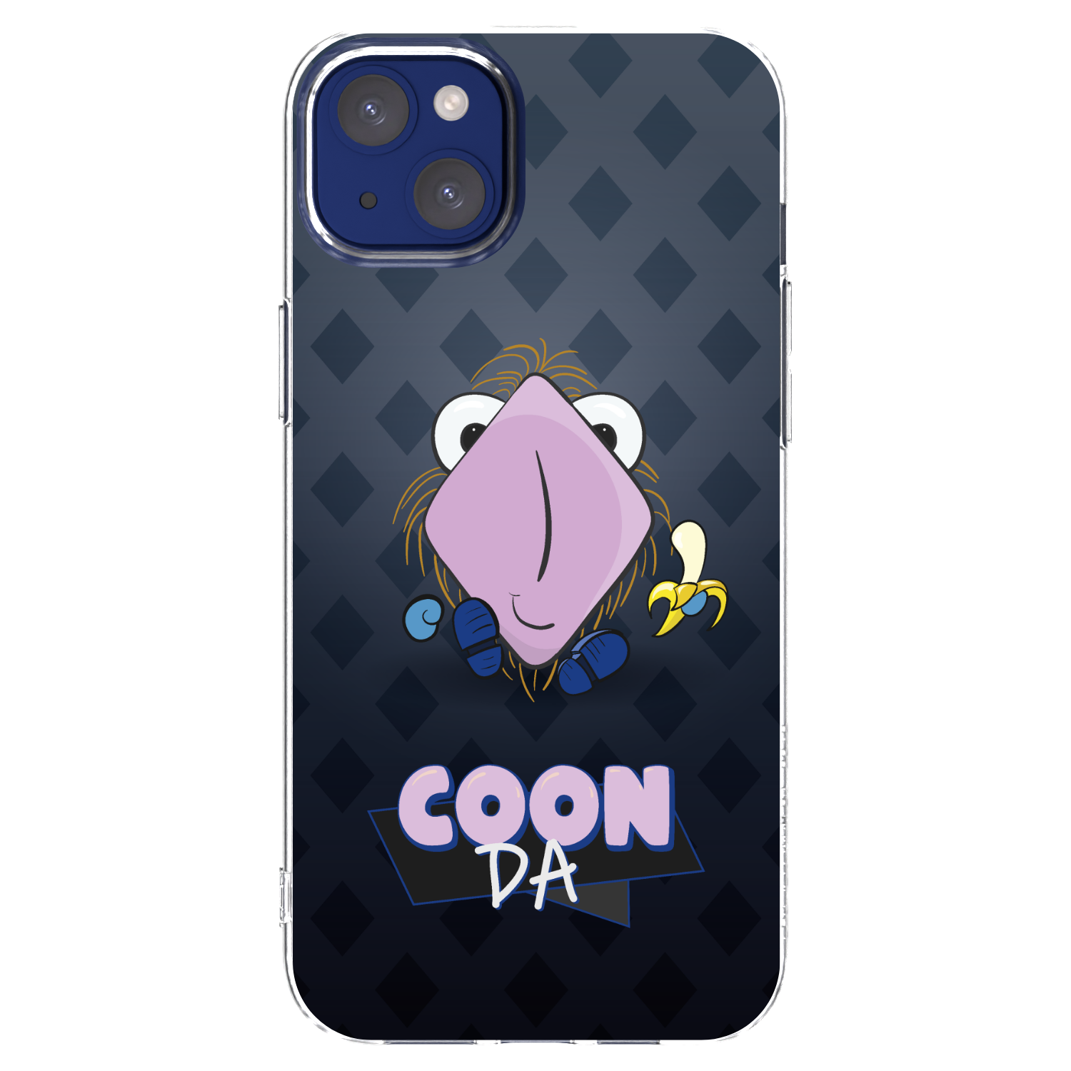Picasee silikónový prehľadný obal pre Apple iPhone 14 Plus - COONDA chlupatka - tmavá