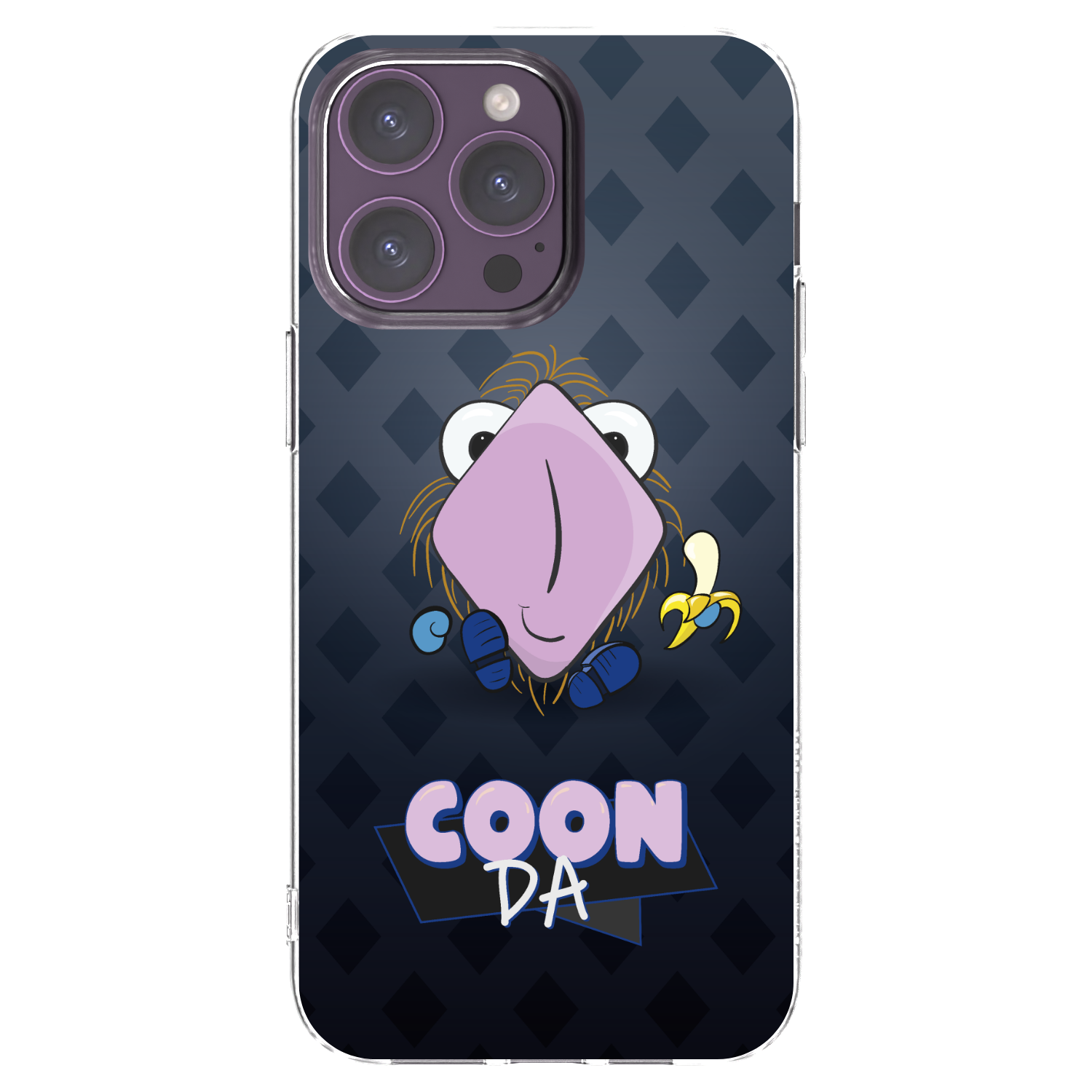 Picasee silikónový prehľadný obal pre Apple iPhone 14 Pro Max - COONDA chlupatka - tmavá