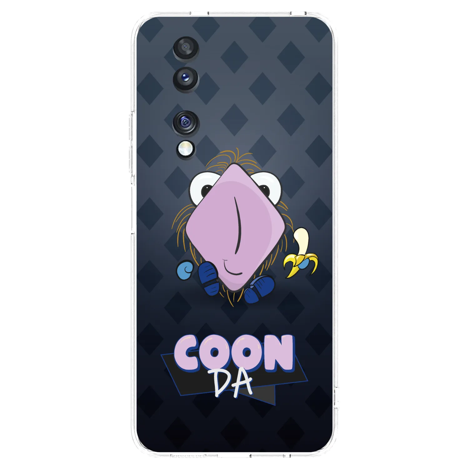 Picasee silikónový prehľadný obal pre Honor 70 - COONDA chlupatka - tmavá