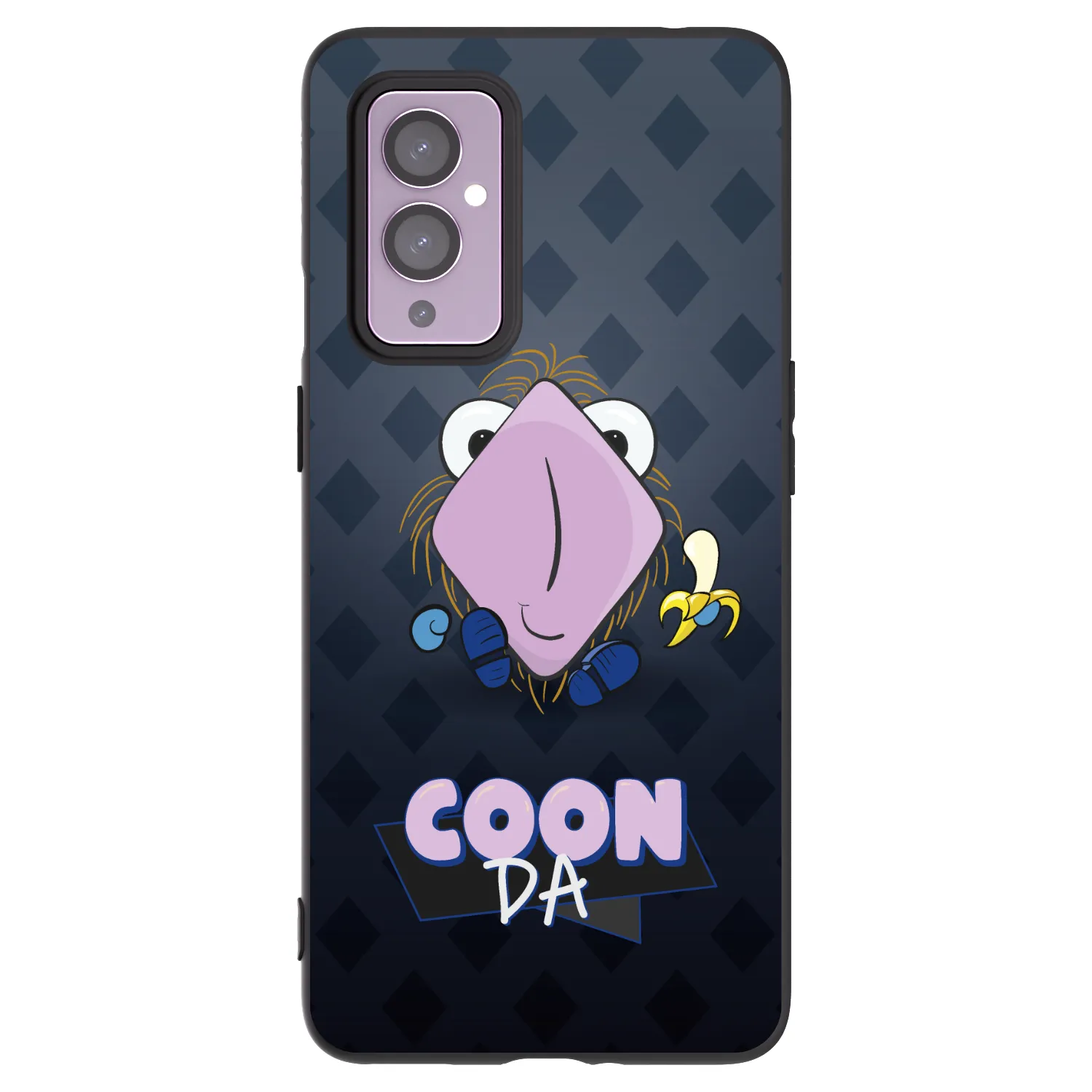 Picasee silikónový čierny obal pre OnePlus 9 - COONDA chlupatka - tmavá