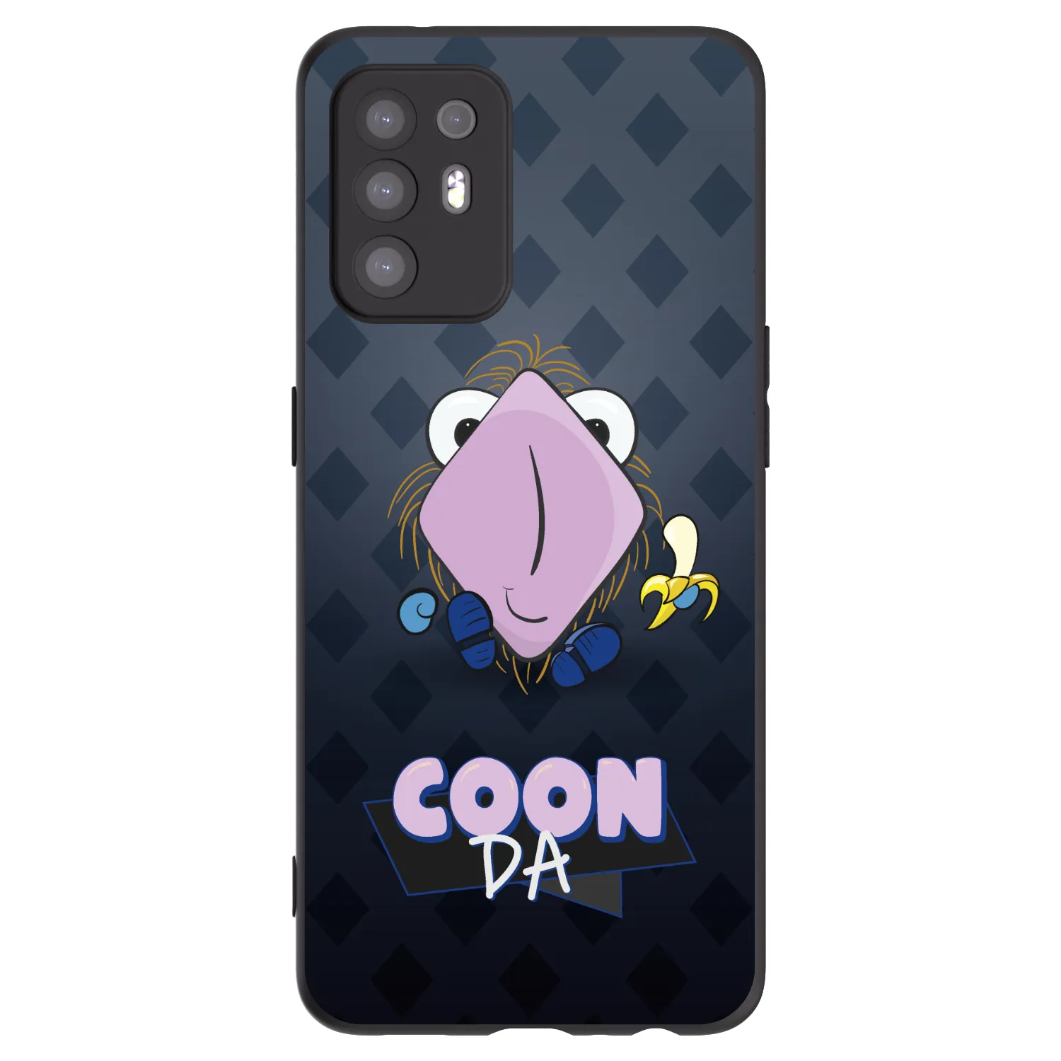 Picasee silikónový čierny obal pre OPPO A94 5G - COONDA chlupatka - tmavá