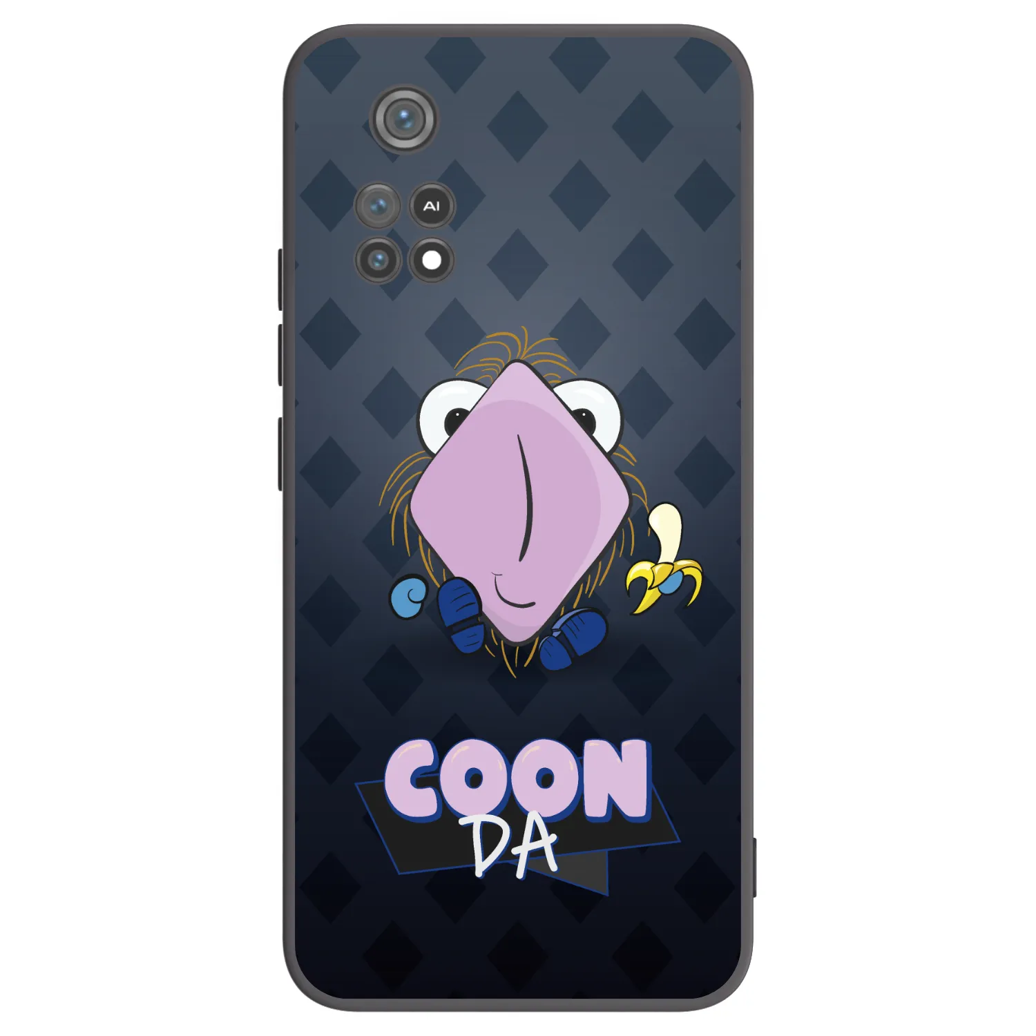 Silikónový čierny obal pre Xiaomi Poco M4 Pro - COONDA chlupatka - tmavá