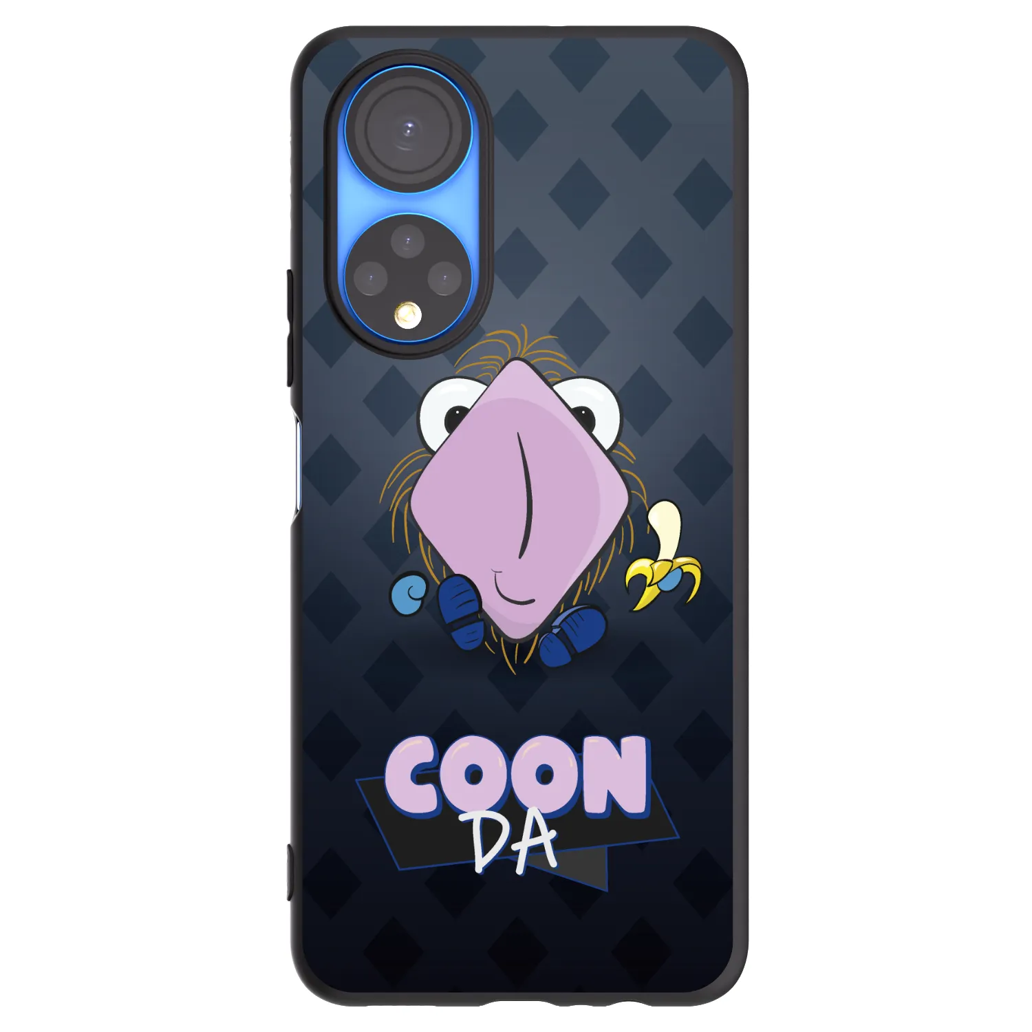 Picasee silikónový čierny obal pre Honor X7 - COONDA chlupatka - tmavá