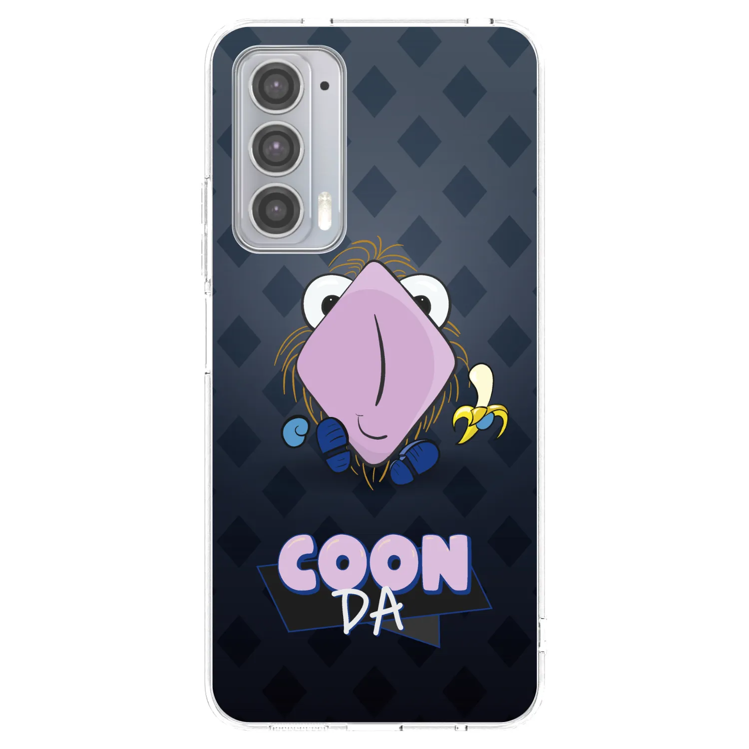 Picasee silikónový prehľadný obal pre Motorola Edge 20 - COONDA chlupatka - tmavá