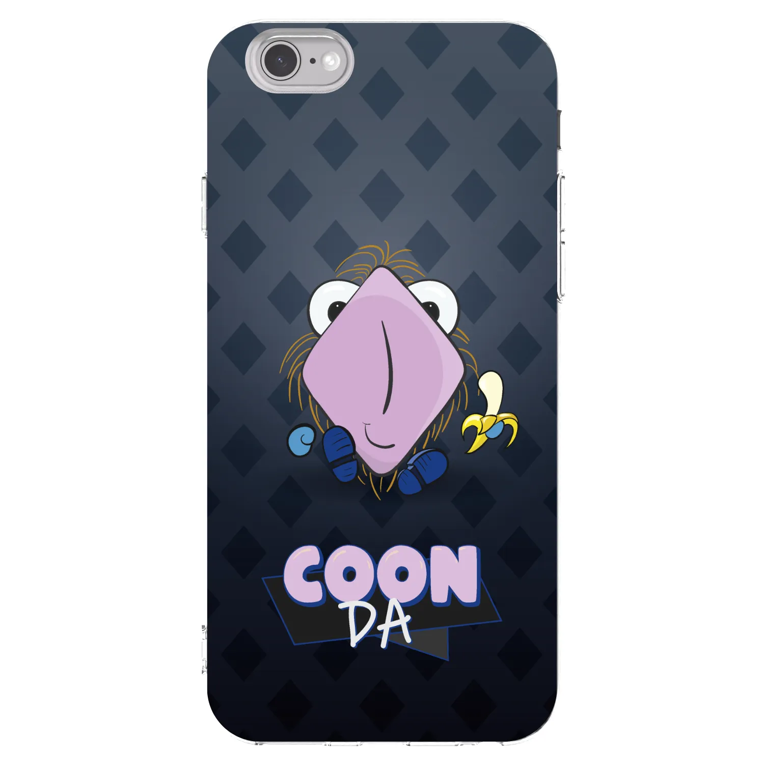 Picasee silikónový prehľadný obal pre Apple iPhone 6/6S - COONDA chlupatka - tmavá