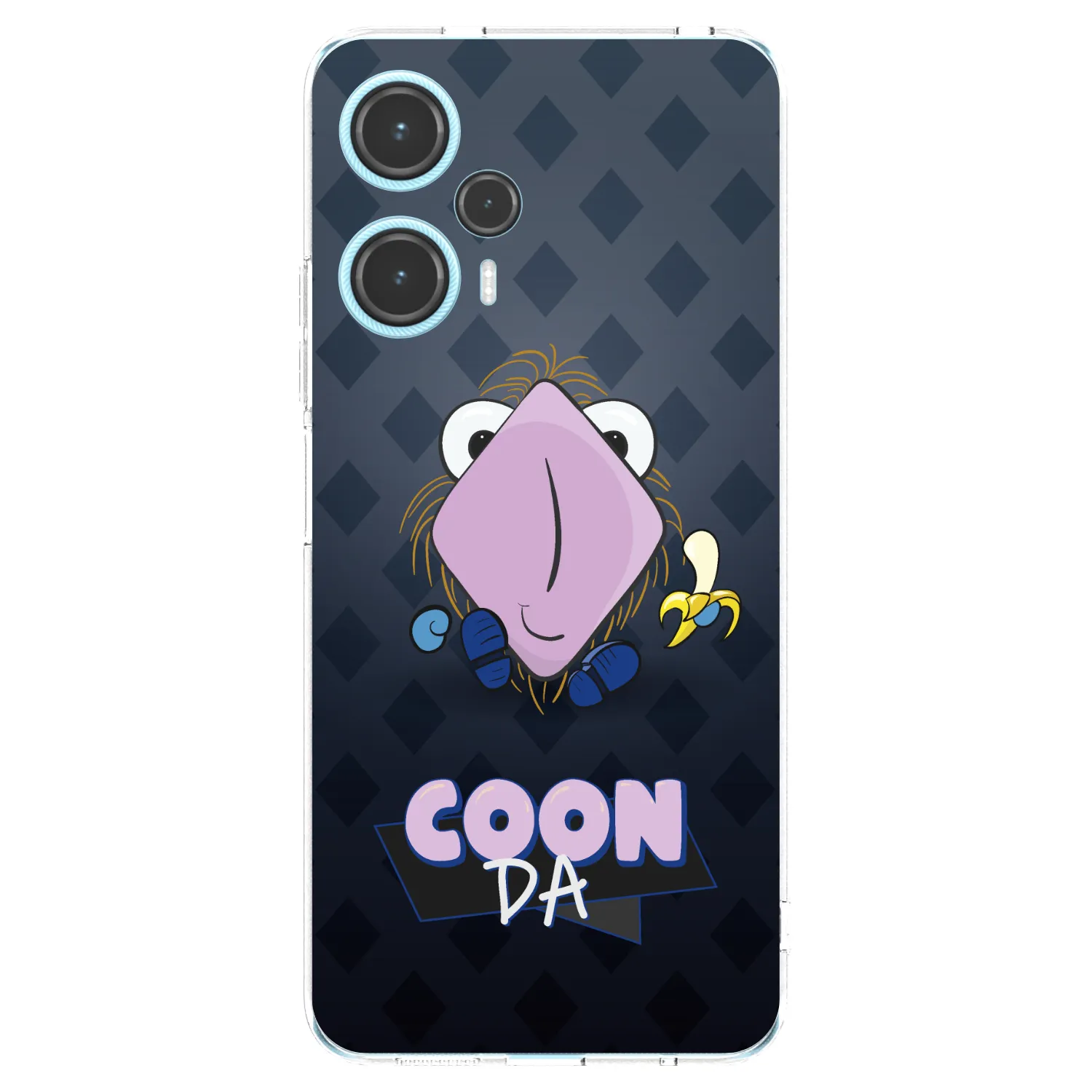 Silikónový prehľadný obal pre Xiaomi Poco F5 - COONDA chlupatka - tmavá