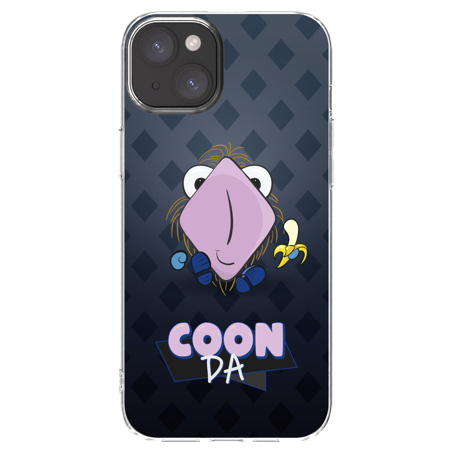 Picasee silikónový prehľadný obal pre Apple iPhone 15 Plus - COONDA chlupatka - tmavá