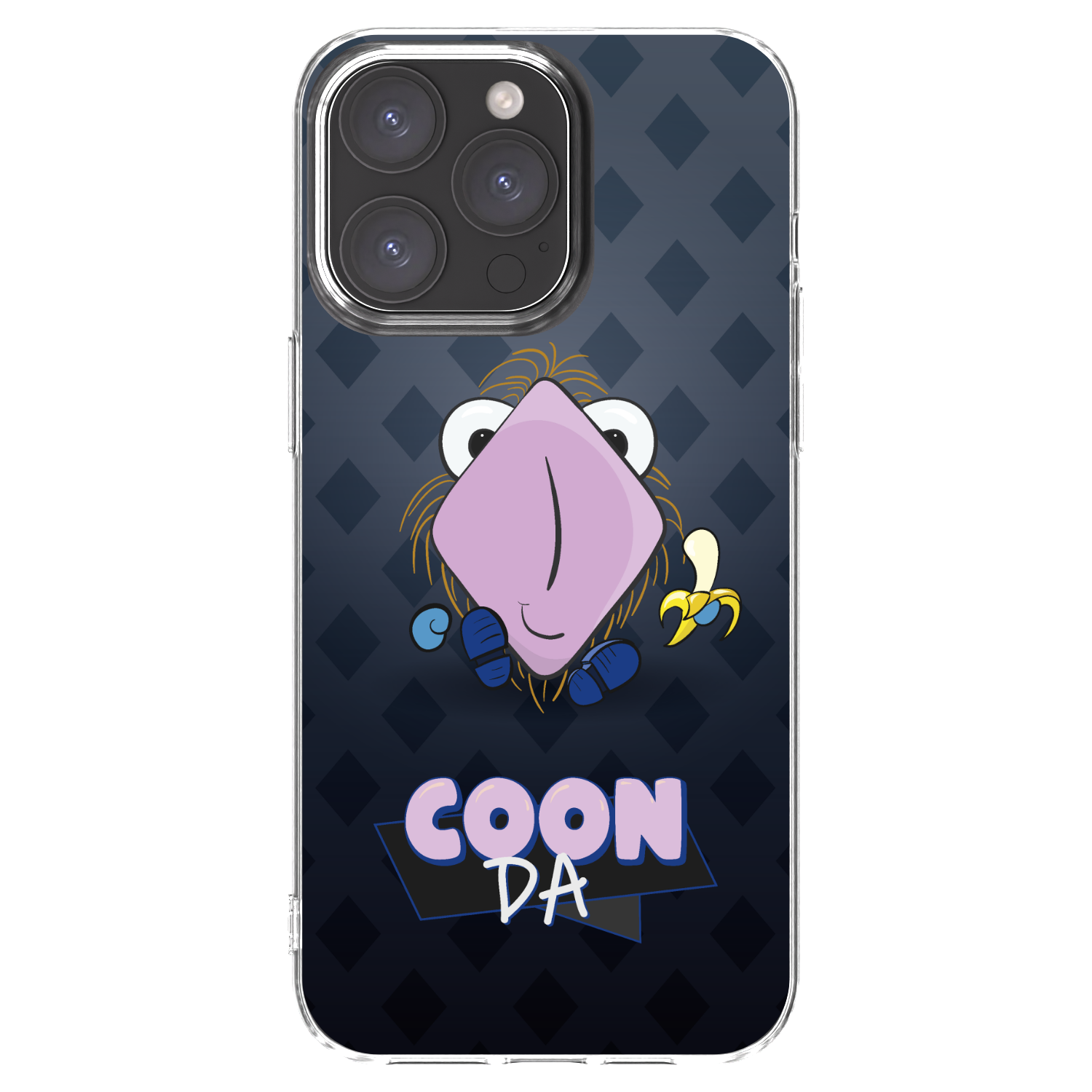 Silikónový prehľadný obal pre Apple iPhone 15 Pro Max - COONDA chlupatka - tmavá
