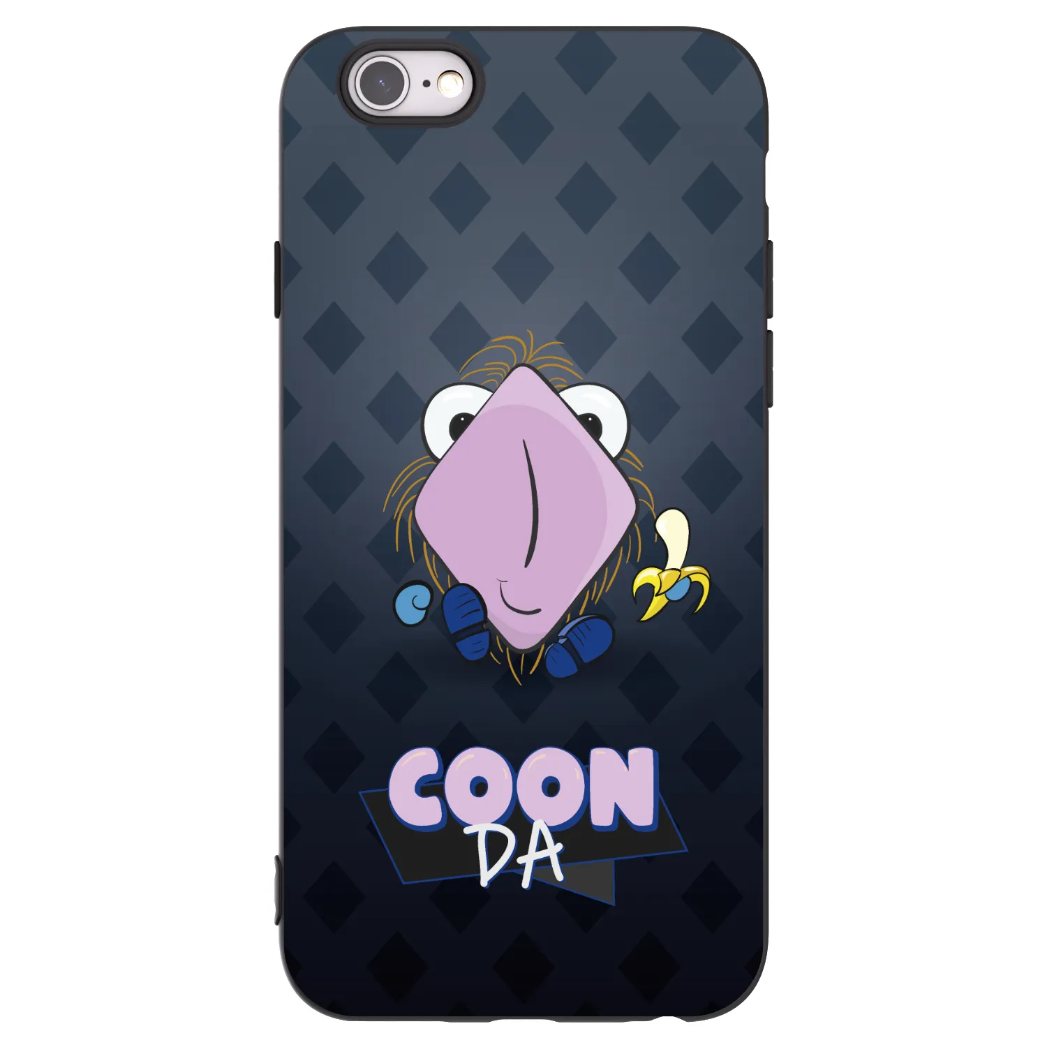 Picasee silikónový čierny obal pre Apple iPhone 6/6S - COONDA chlupatka - tmavá