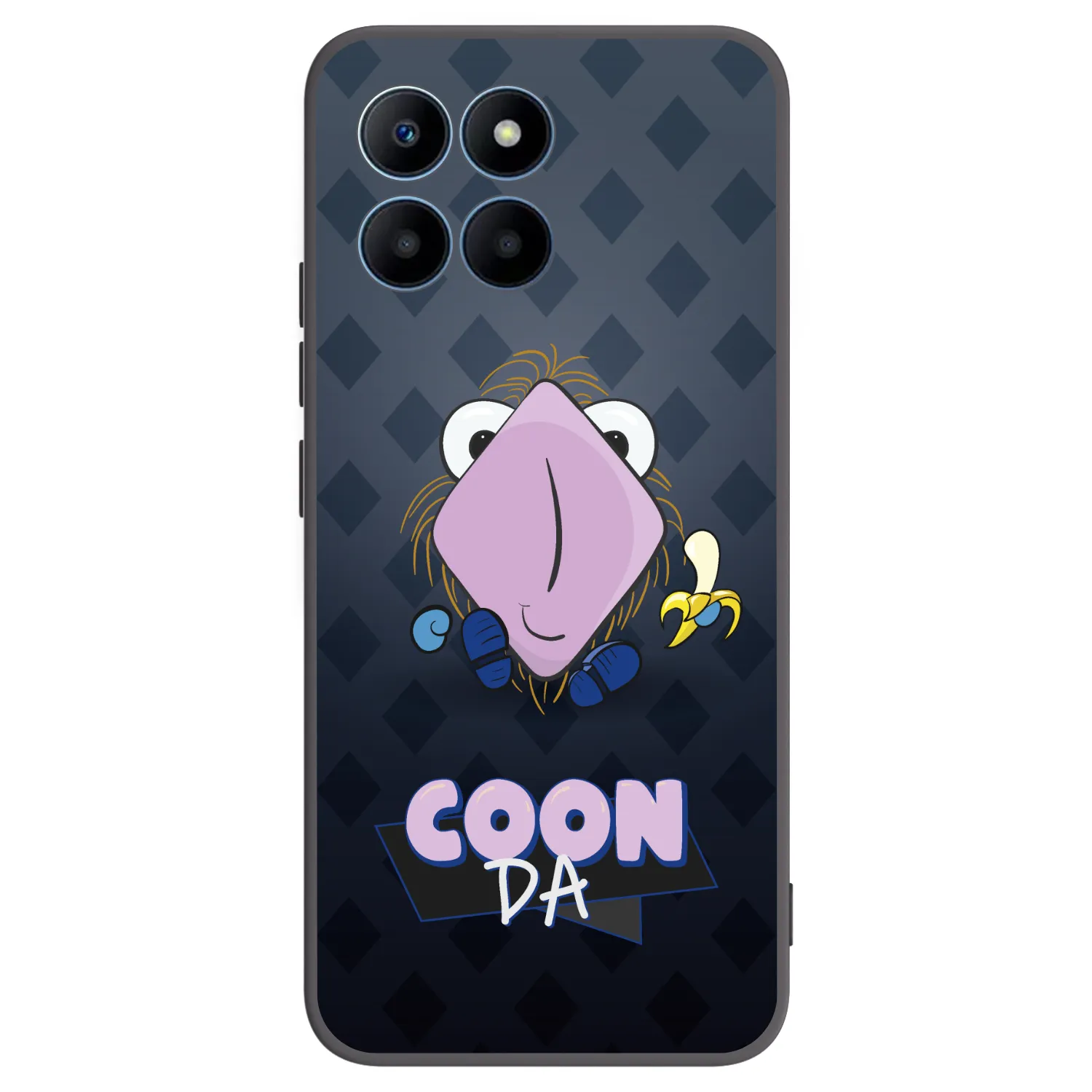 Picasee silikónový čierny obal pre Honor 70 Lite - COONDA chlupatka - tmavá