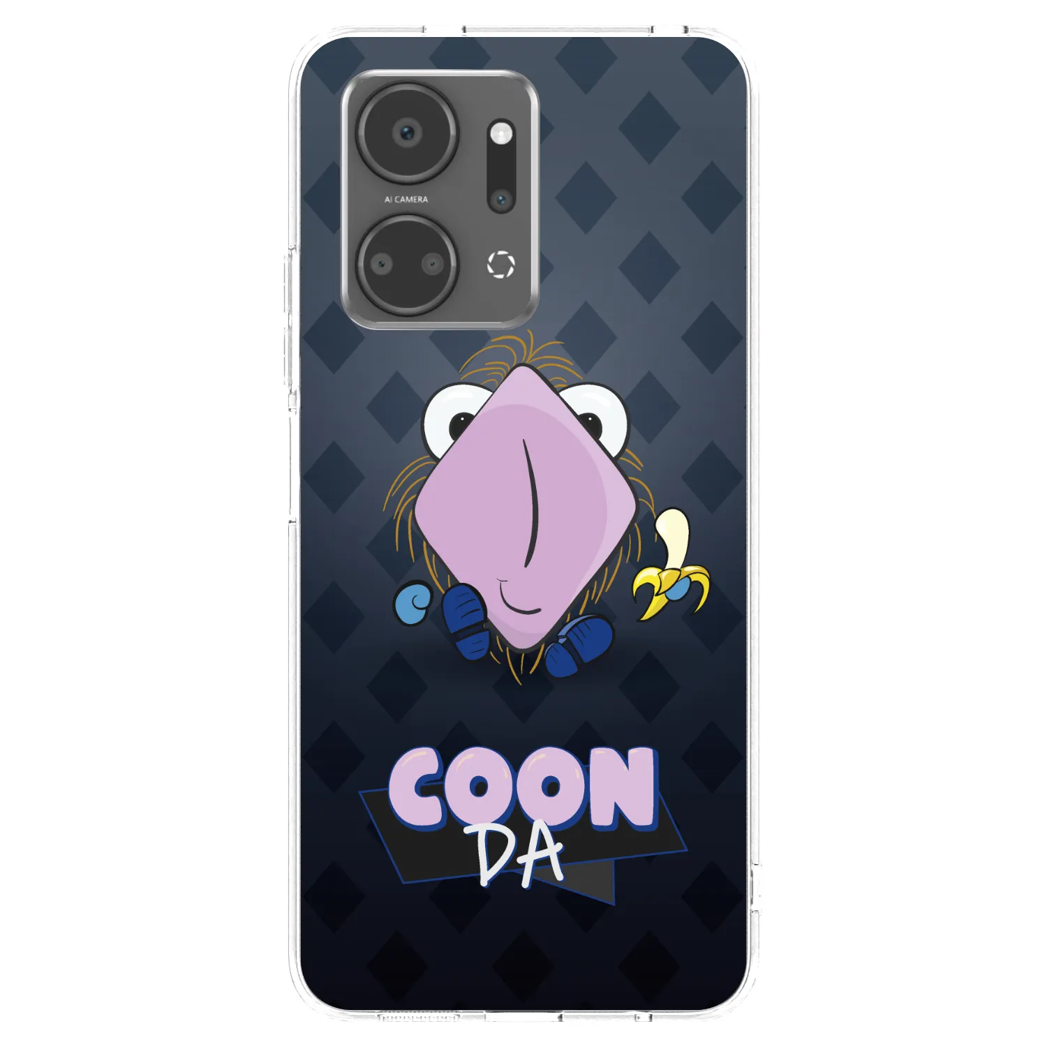 Picasee silikónový prehľadný obal pre Honor X7a - COONDA chlupatka - tmavá