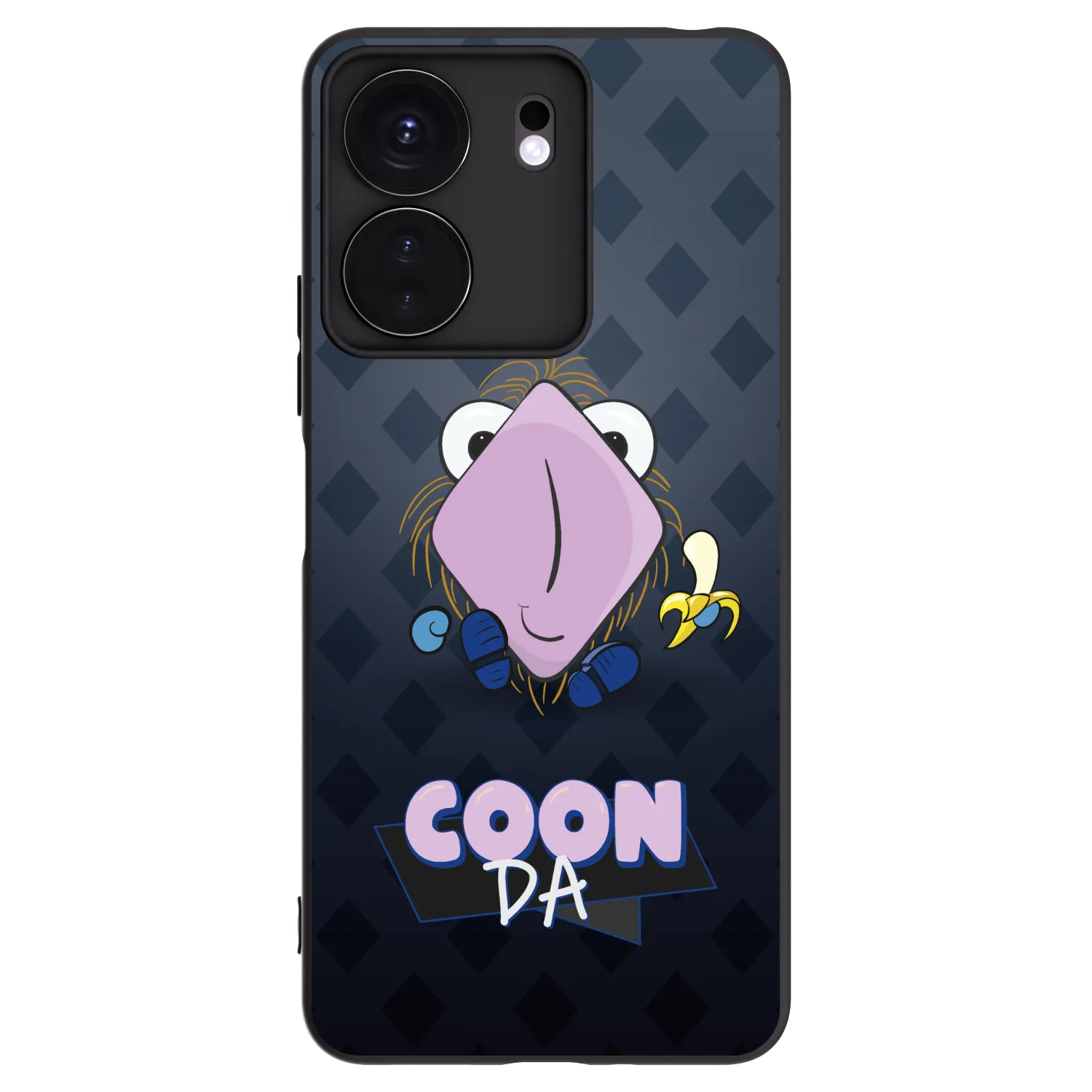 Silikónový čierny obal pre Xiaomi Redmi 13C 4G - COONDA chlupatka - tmavá