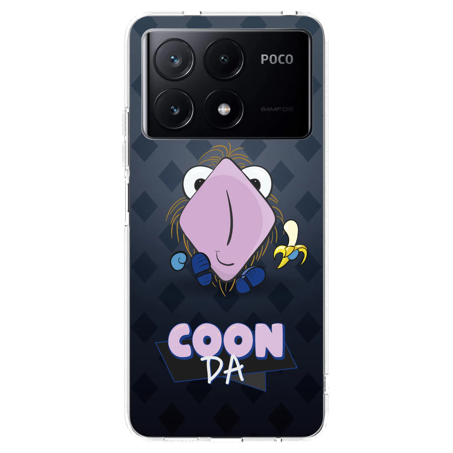 Picasee silikónový prehľadný obal pre Xiaomi Poco X6 Pro - COONDA chlupatka - tmavá