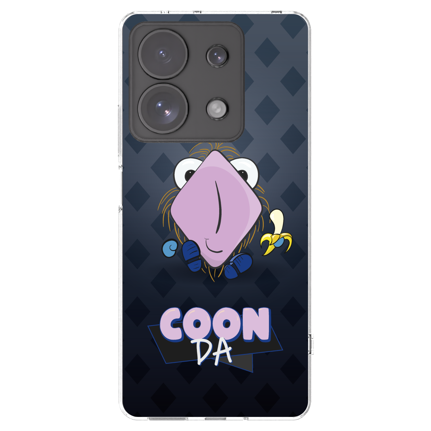 Silikónový prehľadný obal pre Xiaomi Redmi Note 13 Pro 4G - COONDA chlupatka - tmavá