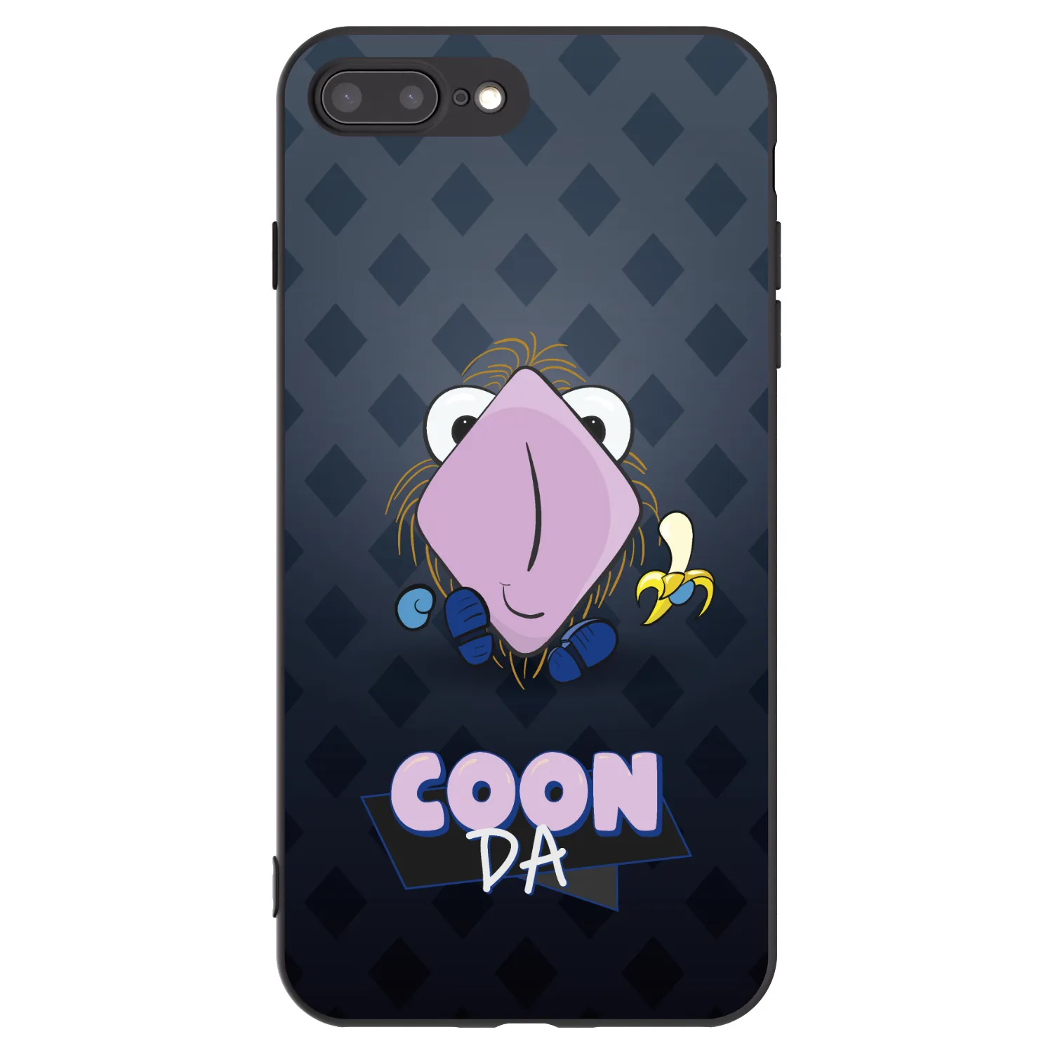 Picasee silikónový čierny obal pre Apple iPhone 7 Plus - COONDA chlupatka - tmavá