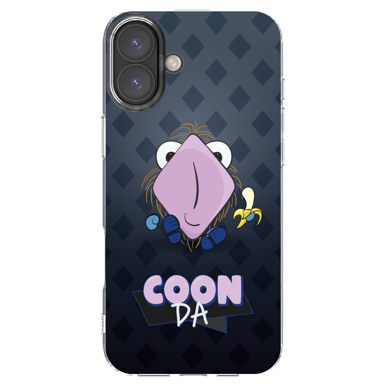 Picasee silikónový prehľadný obal pre Apple iPhone 16 Plus - COONDA chlupatka - tmavá