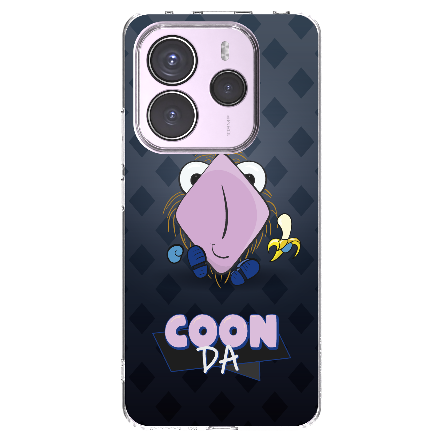 Silikónový prehľadný obal pre Xiaomi Redmi Note 14 5G - COONDA chlupatka - tmavá