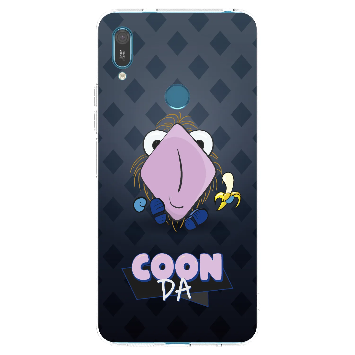 Picasee silikónový prehľadný obal pre Huawei Y7 2019 - COONDA chlupatka - tmavá