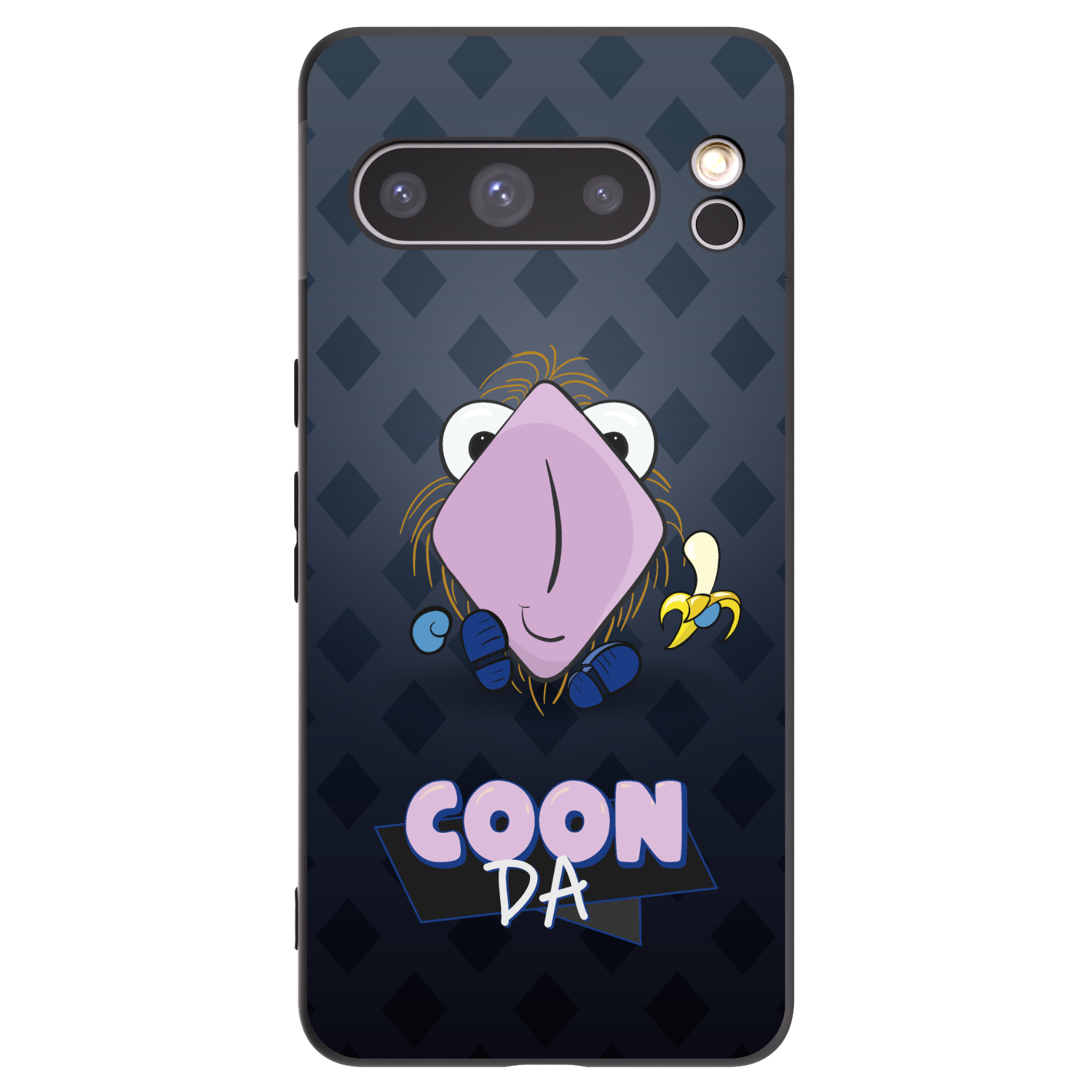 Picasee silikónový čierny obal pre Google Pixel 8 Pro - COONDA chlupatka - tmavá