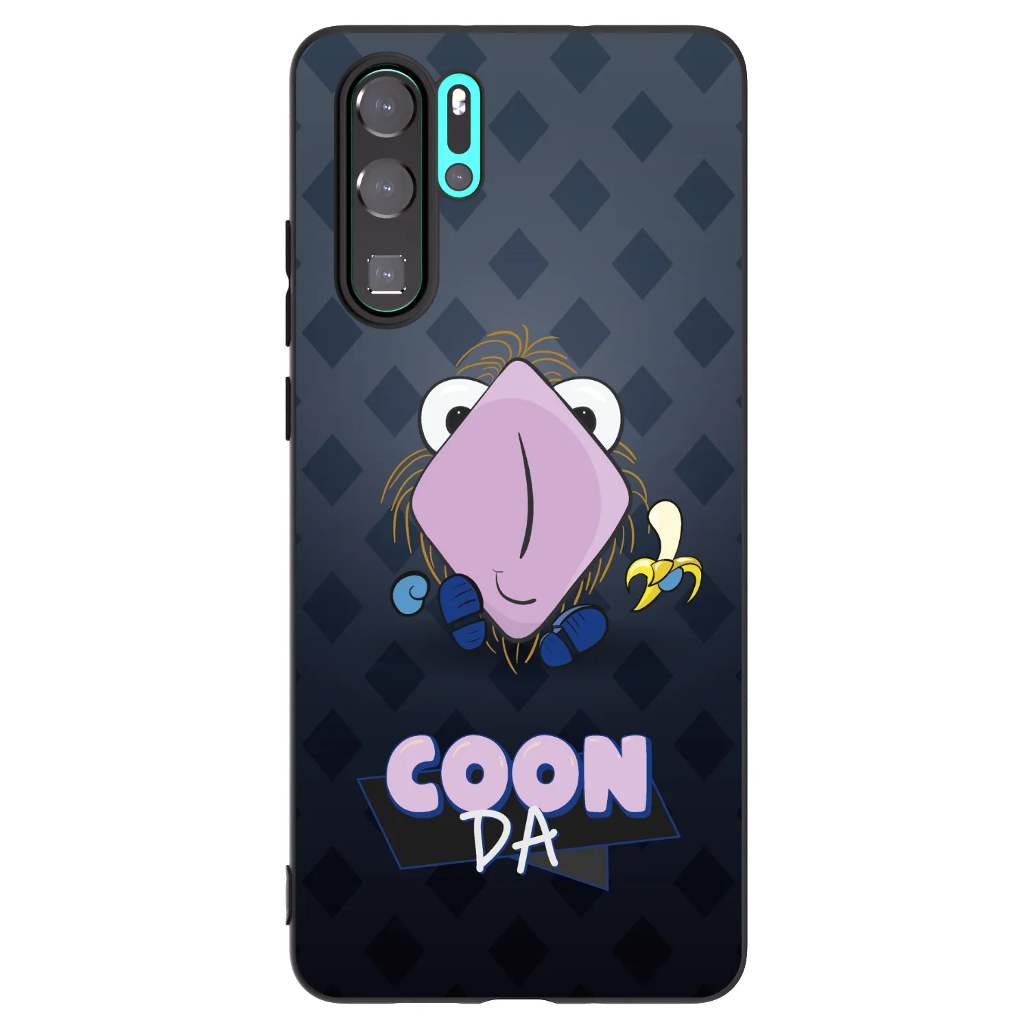 Picasee silikónový čierny obal pre Huawei P30 Pro - COONDA chlupatka - tmavá