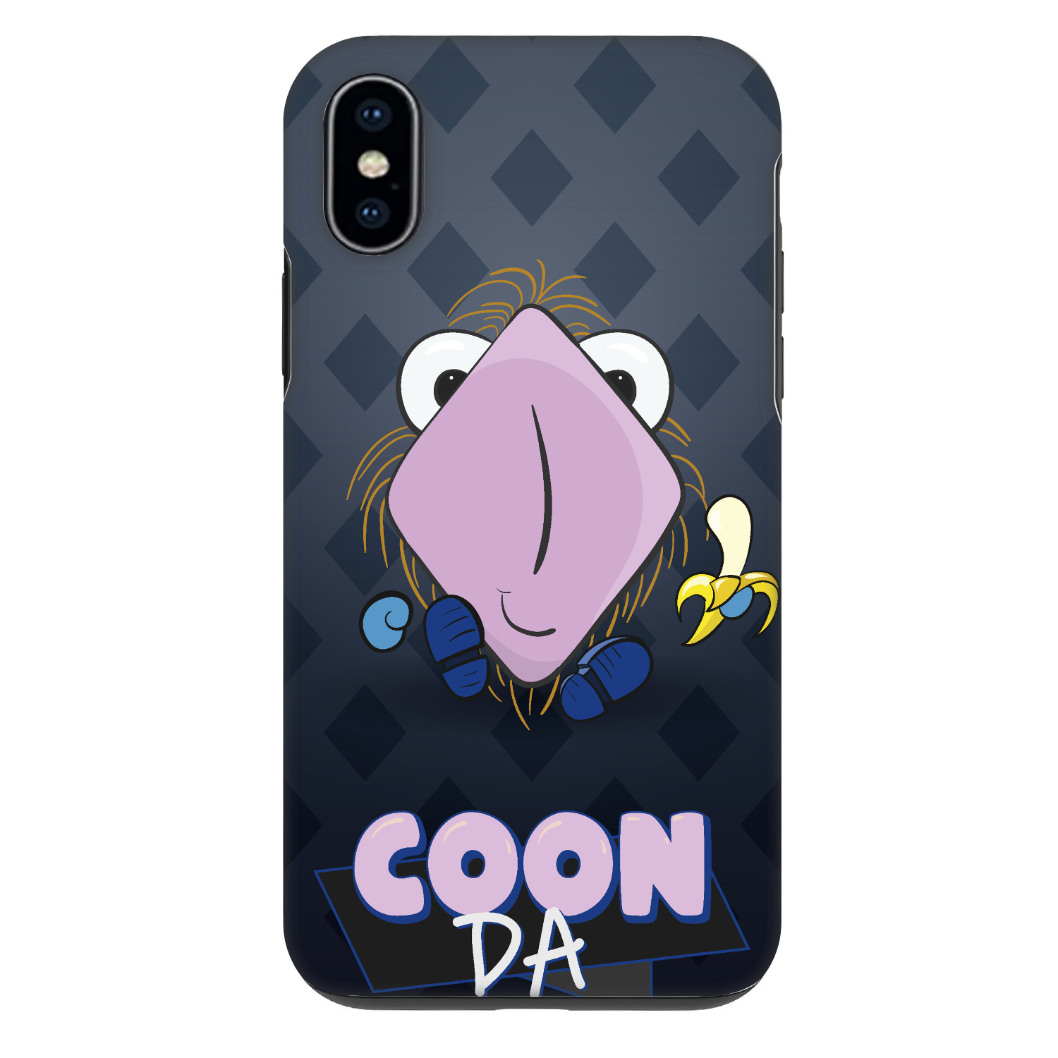 Picasee Fashion Case pre Apple iPhone X/XS - COONDA chlupatka - tmavá