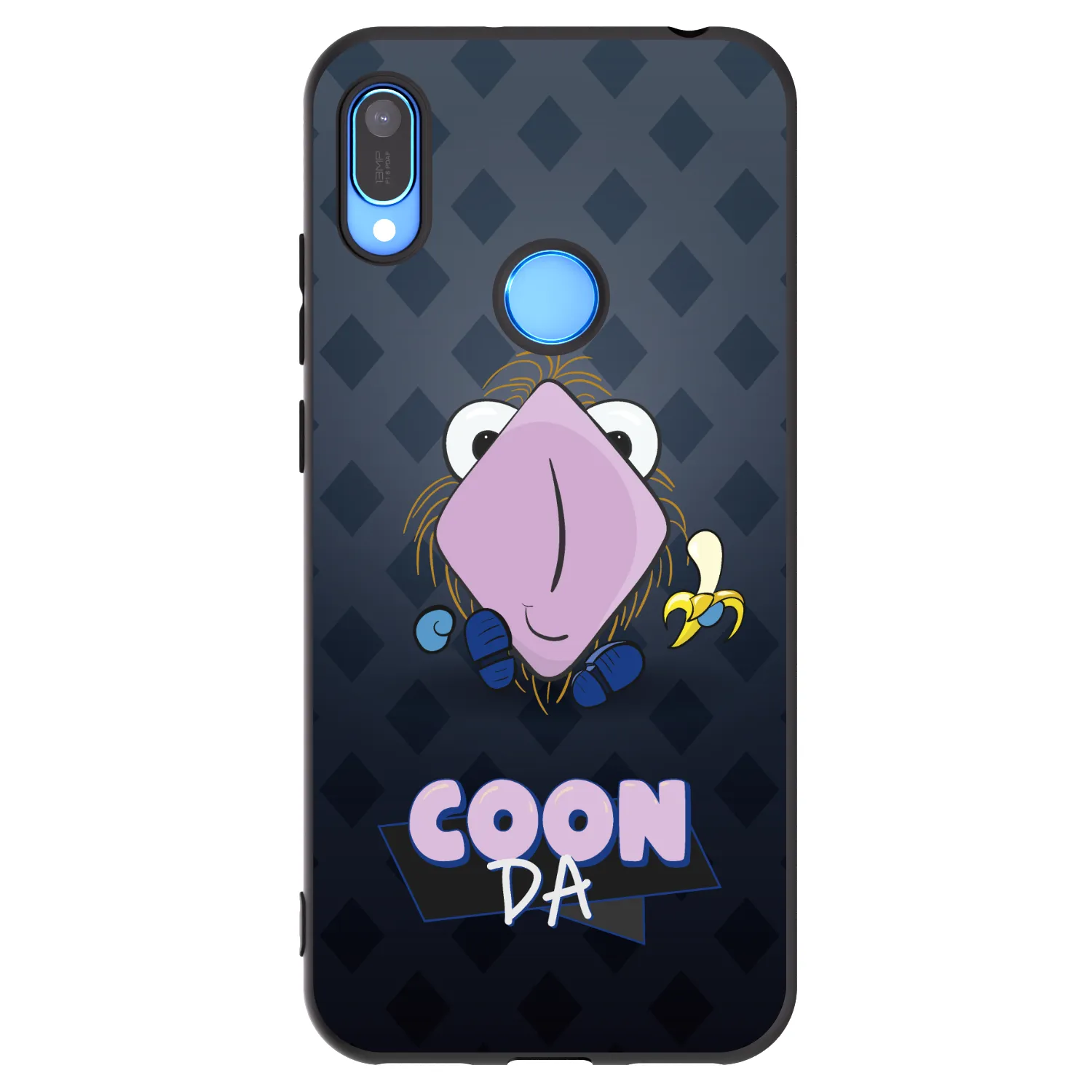 Picasee silikónový čierny obal pre Huawei Y6 2019 - COONDA chlupatka - tmavá