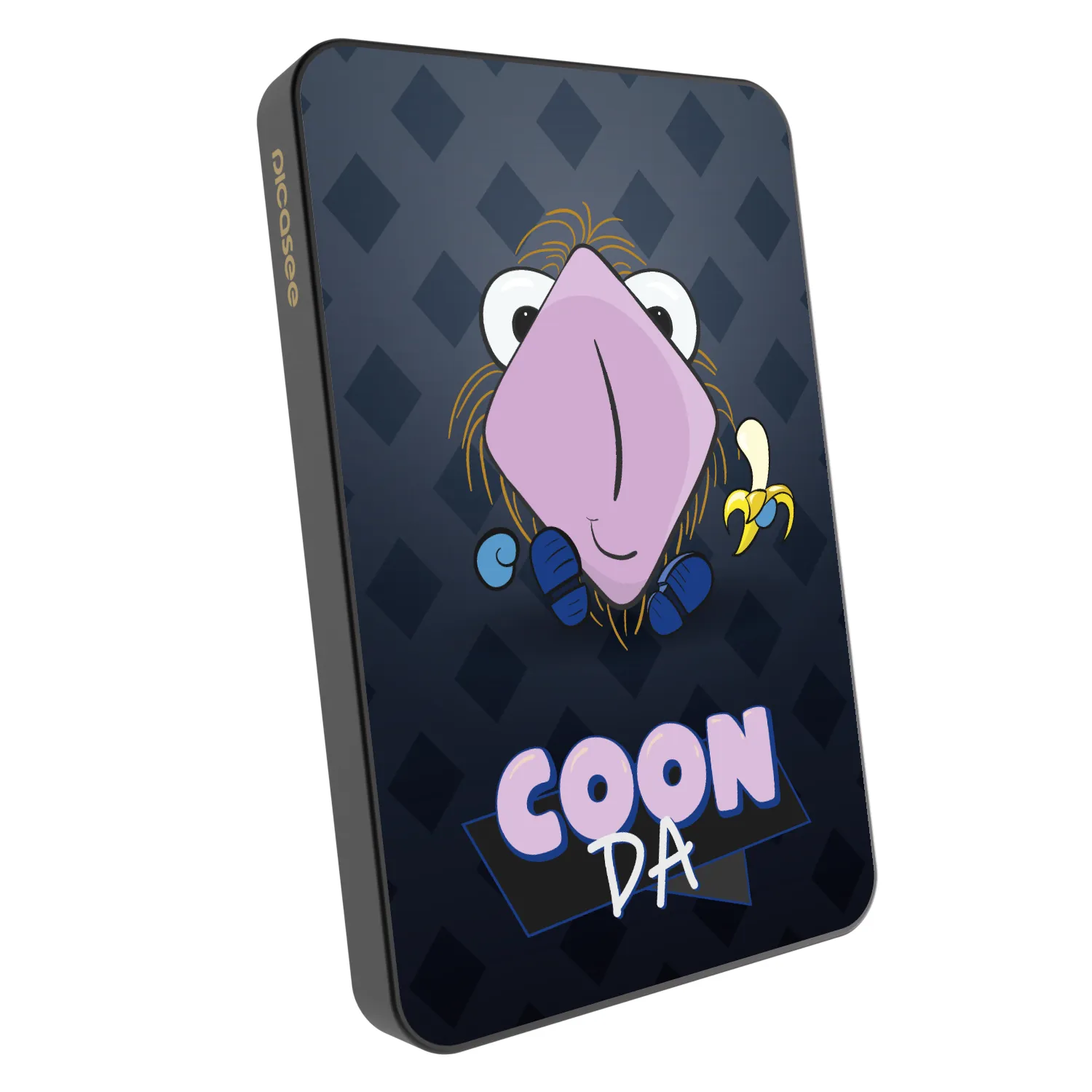 Picasee Powerbanka s MagSafe 5 000 mAh Šedá - COONDA chlupatka - tmavá