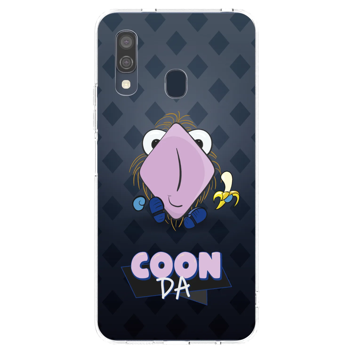 Picasee silikónový prehľadný obal pre Samsung Galaxy A40 A405F - COONDA chlupatka - tmavá