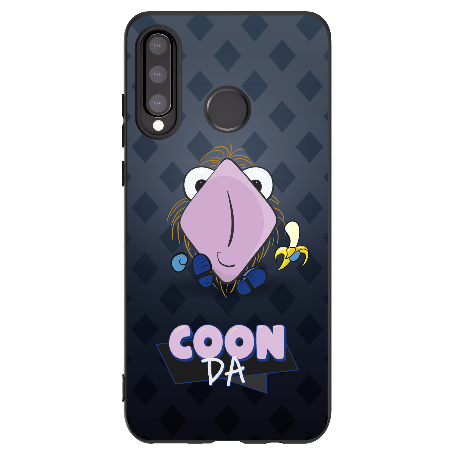 Picasee silikónový čierny obal pre Huawei P30 Lite - COONDA chlupatka - tmavá