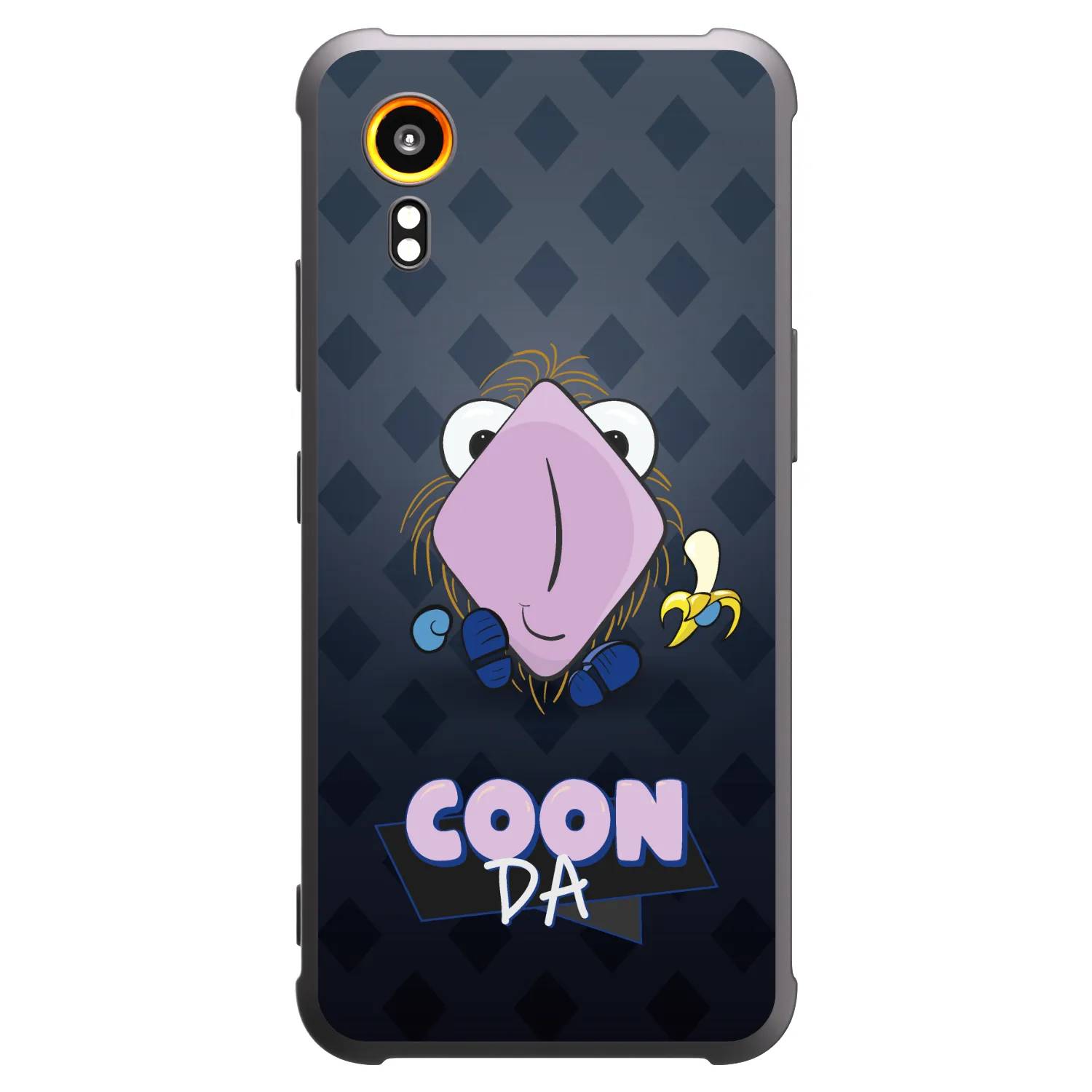 Picasee silikónový čierny obal pre Samsung Galaxy Xcover 7 - COONDA chlupatka - tmavá