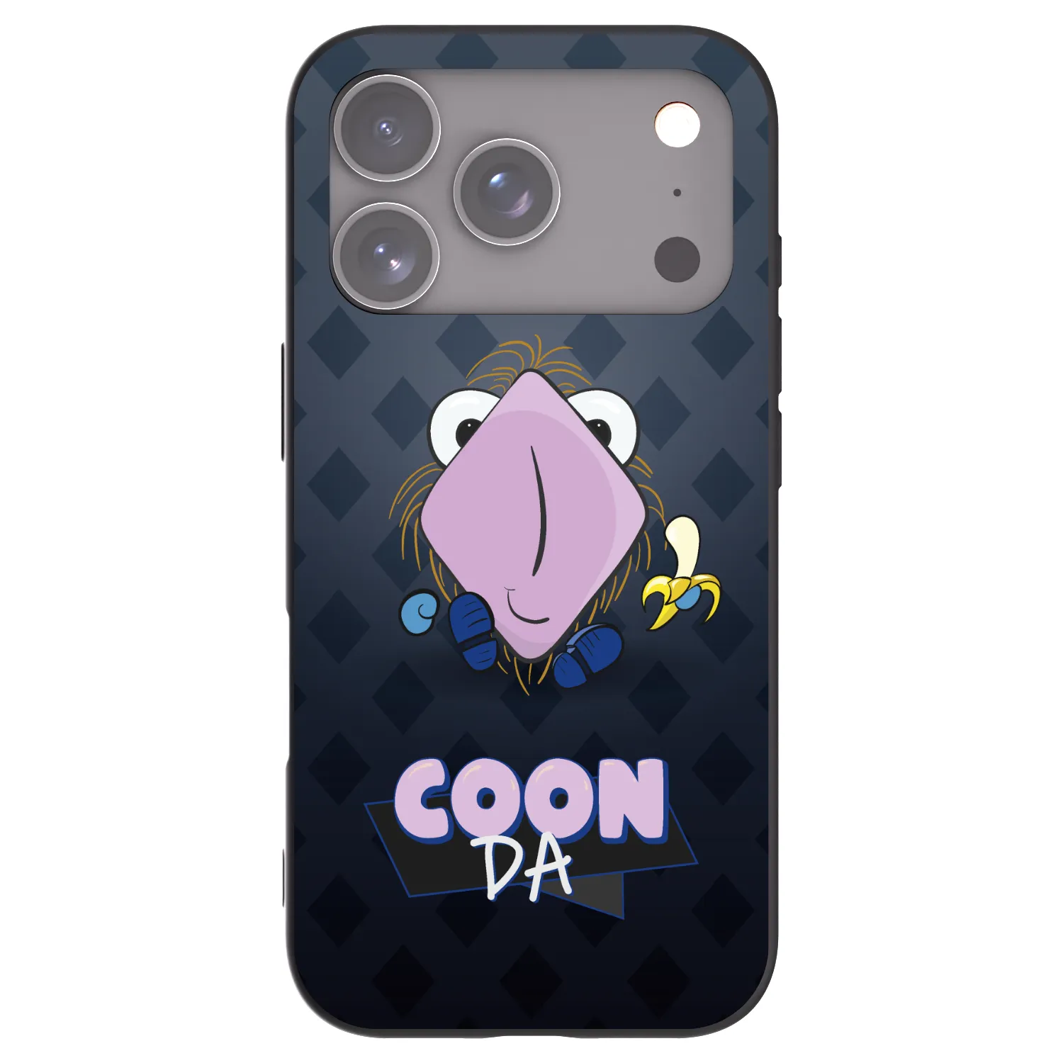 Picasee silikónový čierny obal pre Apple iPhone 18 Pro - COONDA chlupatka - tmavá