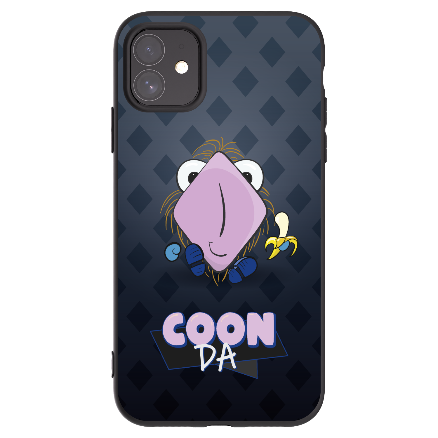 Picasee silikónový čierny obal pre Apple iPhone 11 - COONDA chlupatka - tmavá