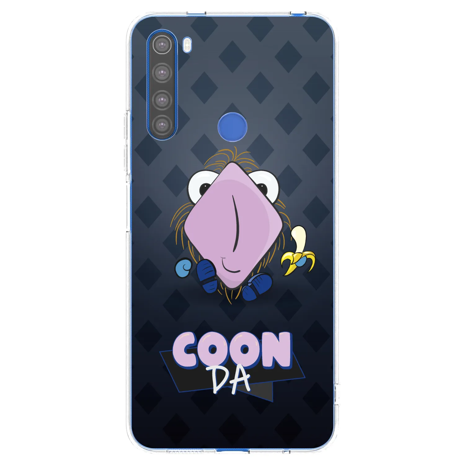 Silikónový prehľadný obal pre Xiaomi Redmi Note 8T - COONDA chlupatka - tmavá