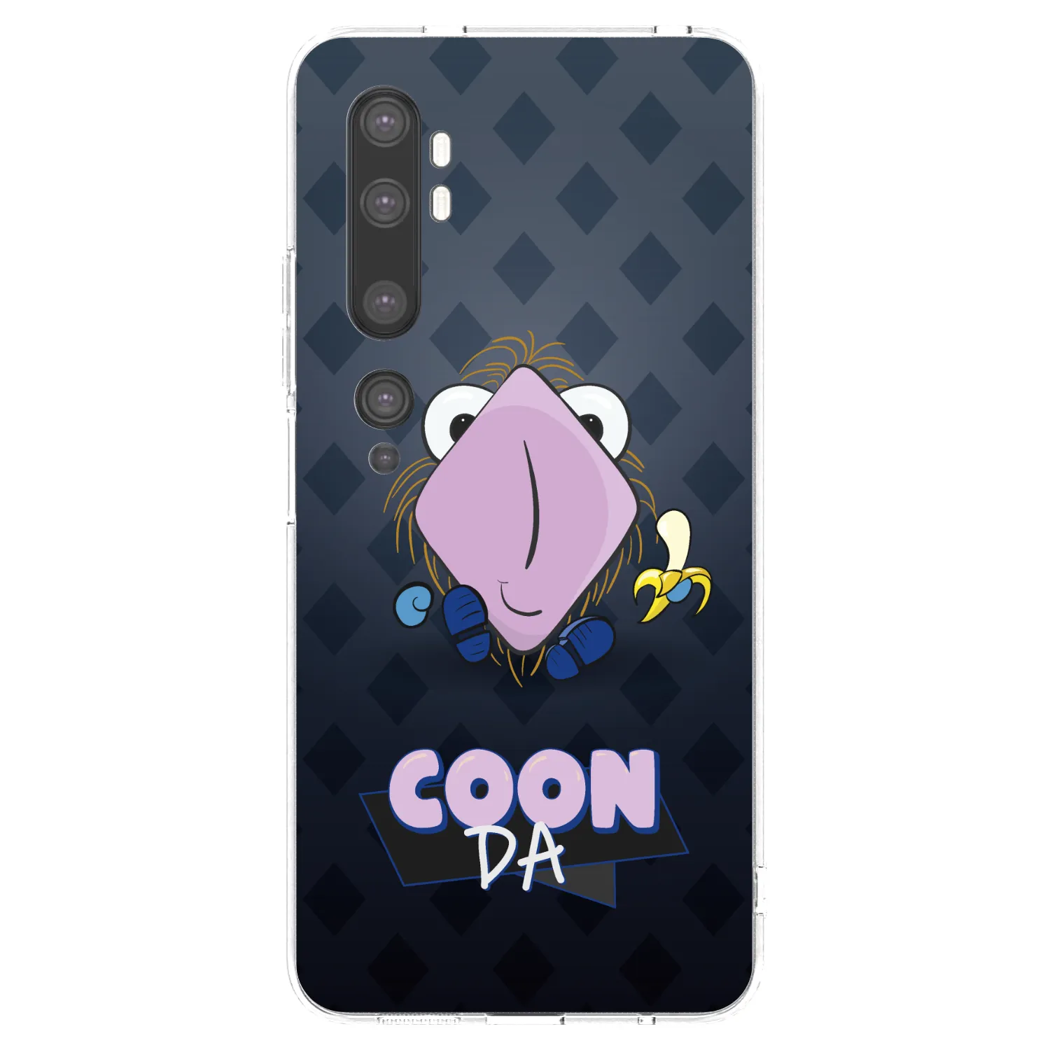 Silikónový prehľadný obal pre Xiaomi Mi Note 10 (Pro) - COONDA chlupatka - tmavá