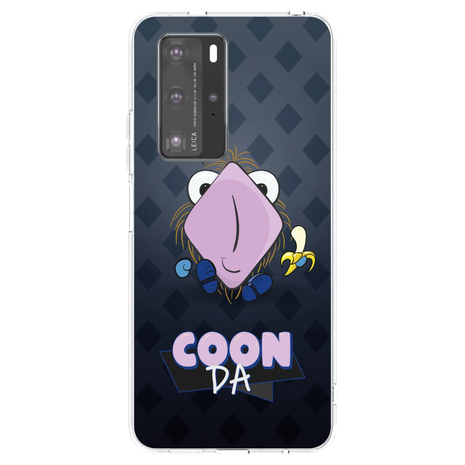 Picasee silikónový prehľadný obal pre Huawei P40 Pro - COONDA chlupatka - tmavá