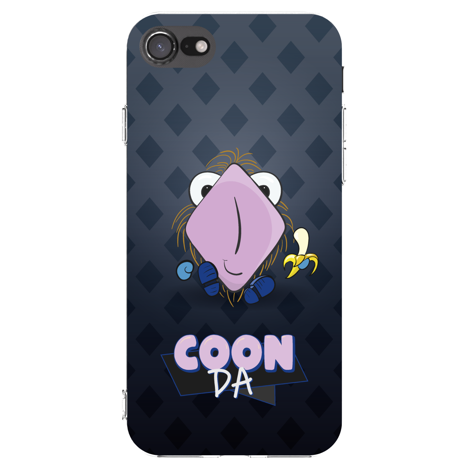 Picasee silikónový prehľadný obal pre Apple iPhone SE 2020 - COONDA chlupatka - tmavá