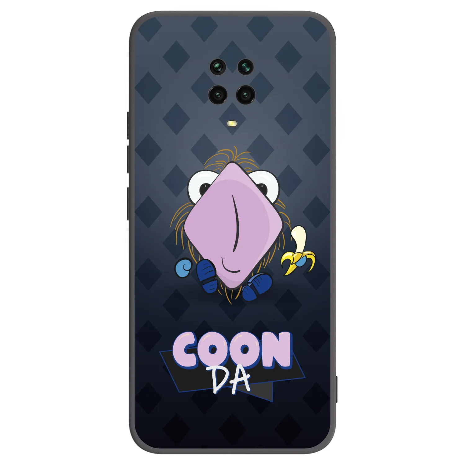 Picasee silikónový čierny obal pre Xiaomi Redmi Note 9S - COONDA chlupatka - tmavá