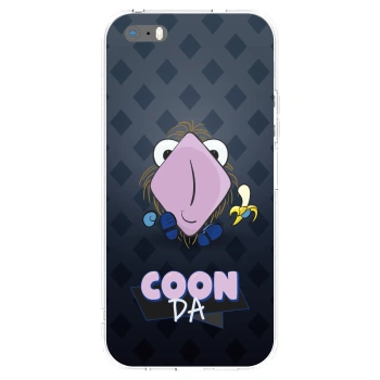 Picasee silikónový prehľadný obal pre Apple iPhone 5/5S/SE - COONDA chlupatka - tmavá