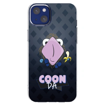 Picasee silikónový prehľadný obal pre Apple iPhone 14 Plus - COONDA chlupatka - tmavá
