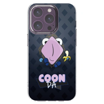 Picasee silikónový prehľadný obal pre Apple iPhone 14 Pro - COONDA chlupatka - tmavá