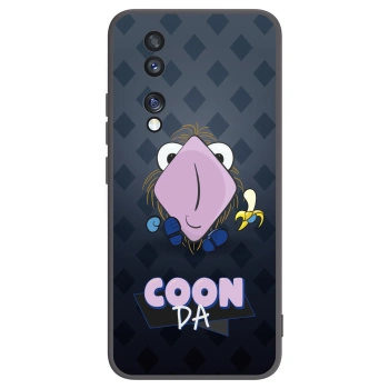 Picasee silikónový čierny obal pre Honor 70 - COONDA chlupatka - tmavá