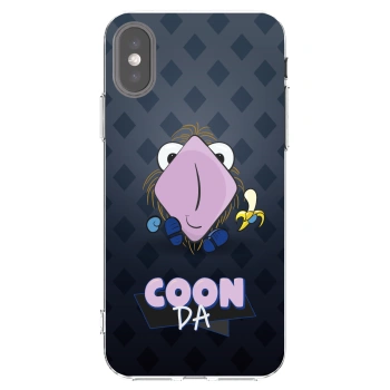 Picasee silikónový prehľadný obal pre Apple iPhone X/XS - COONDA chlupatka - tmavá